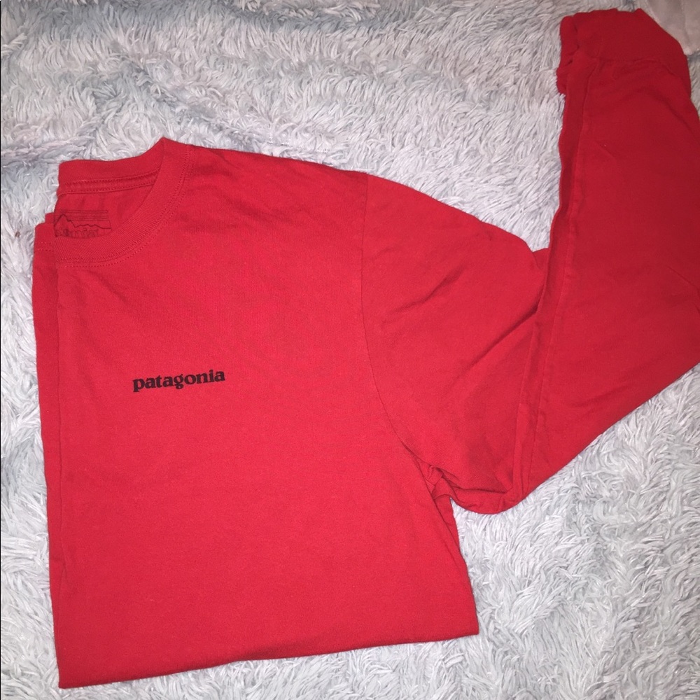 Patagonia Red Long Sleeve Tee
